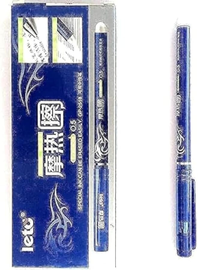 Leto Erasable Ink Pen (6 Pieces, Blue)